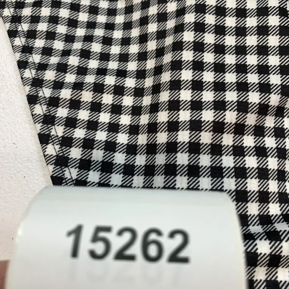 Salt & Cove Junior's Swim Bikini Bottom M Black White Gingham Plaid Tie Side
